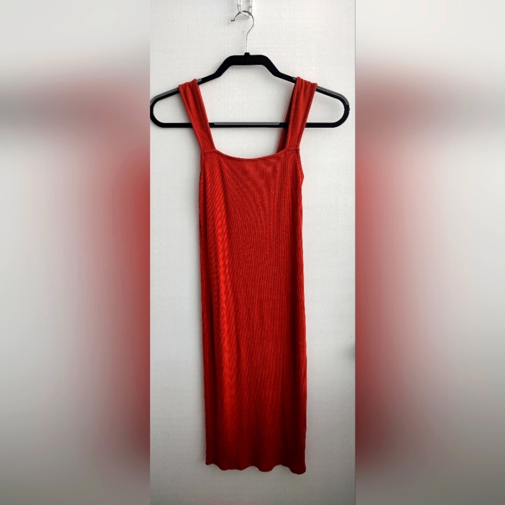 Burnt Orange Midi Dress